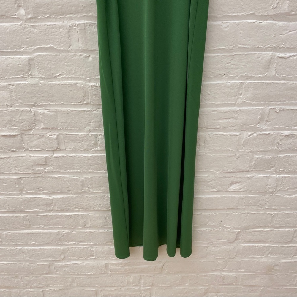Tibi ||‎ Serpentine Tank Dress Crew Neck Crepe Leaf Green 2 - Picture 4 of 10